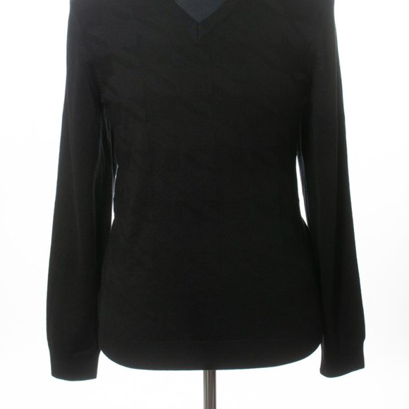 Hugo Boss Black Houndstooth Palet V-Neck Sweater - Picture 2 of 5